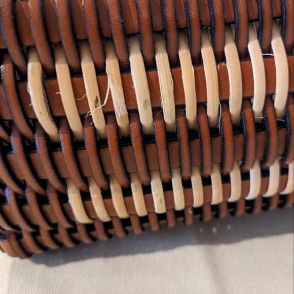 $2,200✨LOEWE 🌺 SS21 Woven Top Double Handle Raffia Basket Tote Bag - Picture 10 of 14